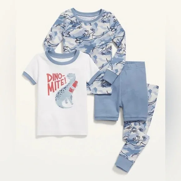 🌸Old Navy Dinosaur 4PC PJ Set - Picture 1 of 12